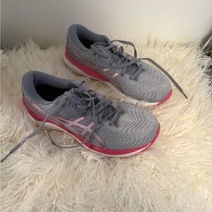 ASICS Women's Athletic Shoes in Gray and Pink